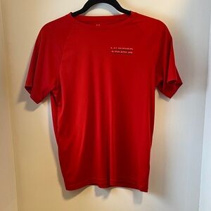 Under Armour Red Short Sleeve Athletic Tee